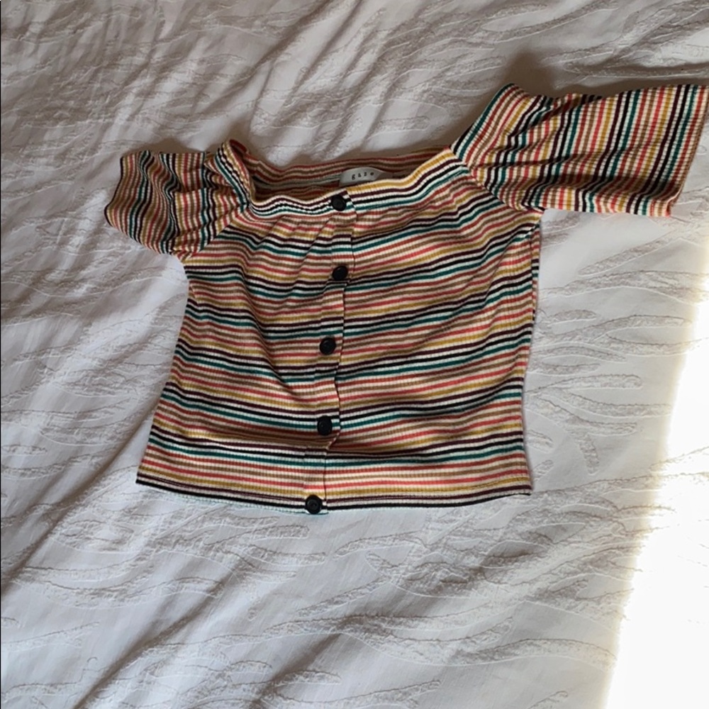 Striped colorful crop top